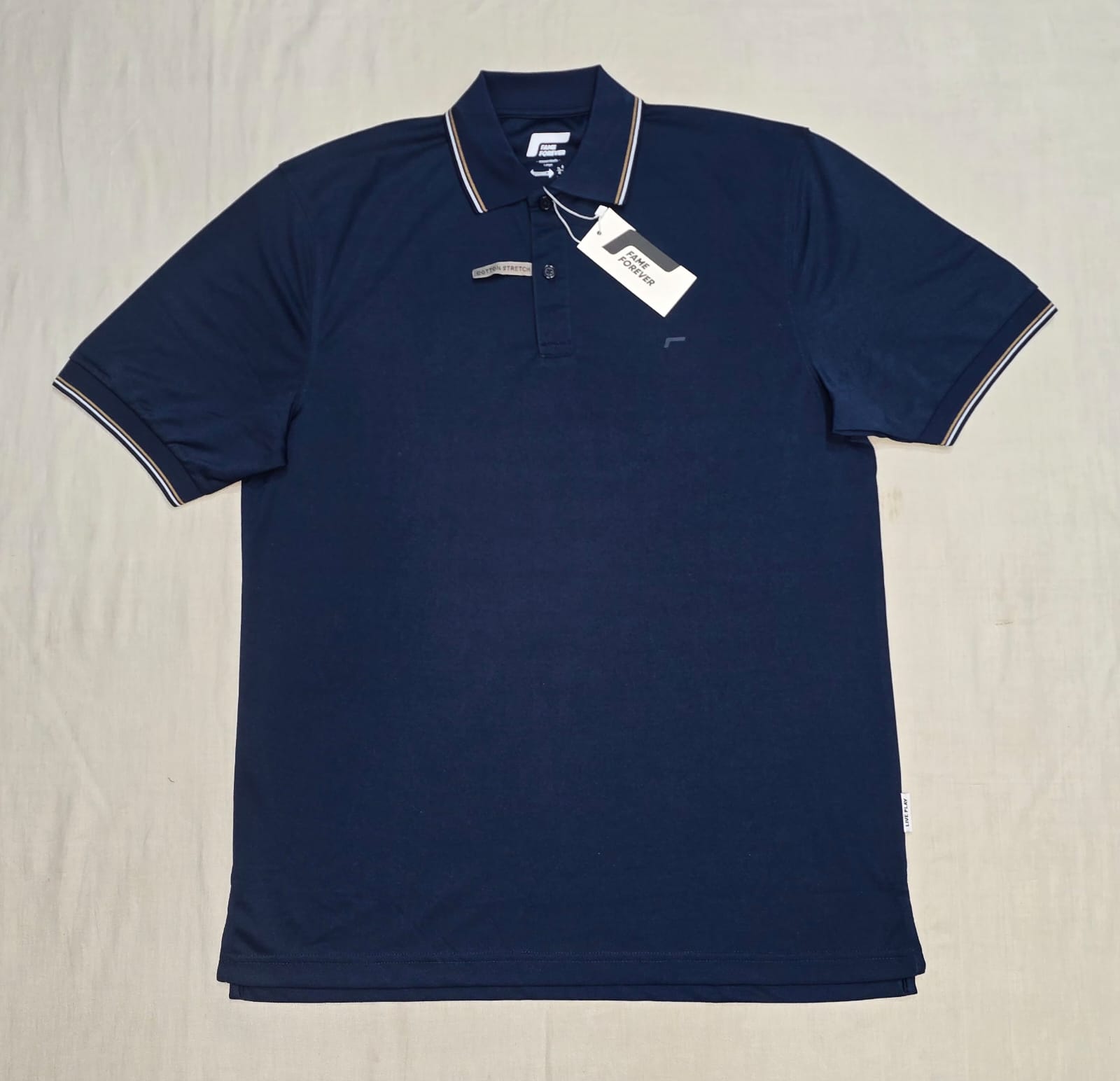 Tipped-collar piqué polo